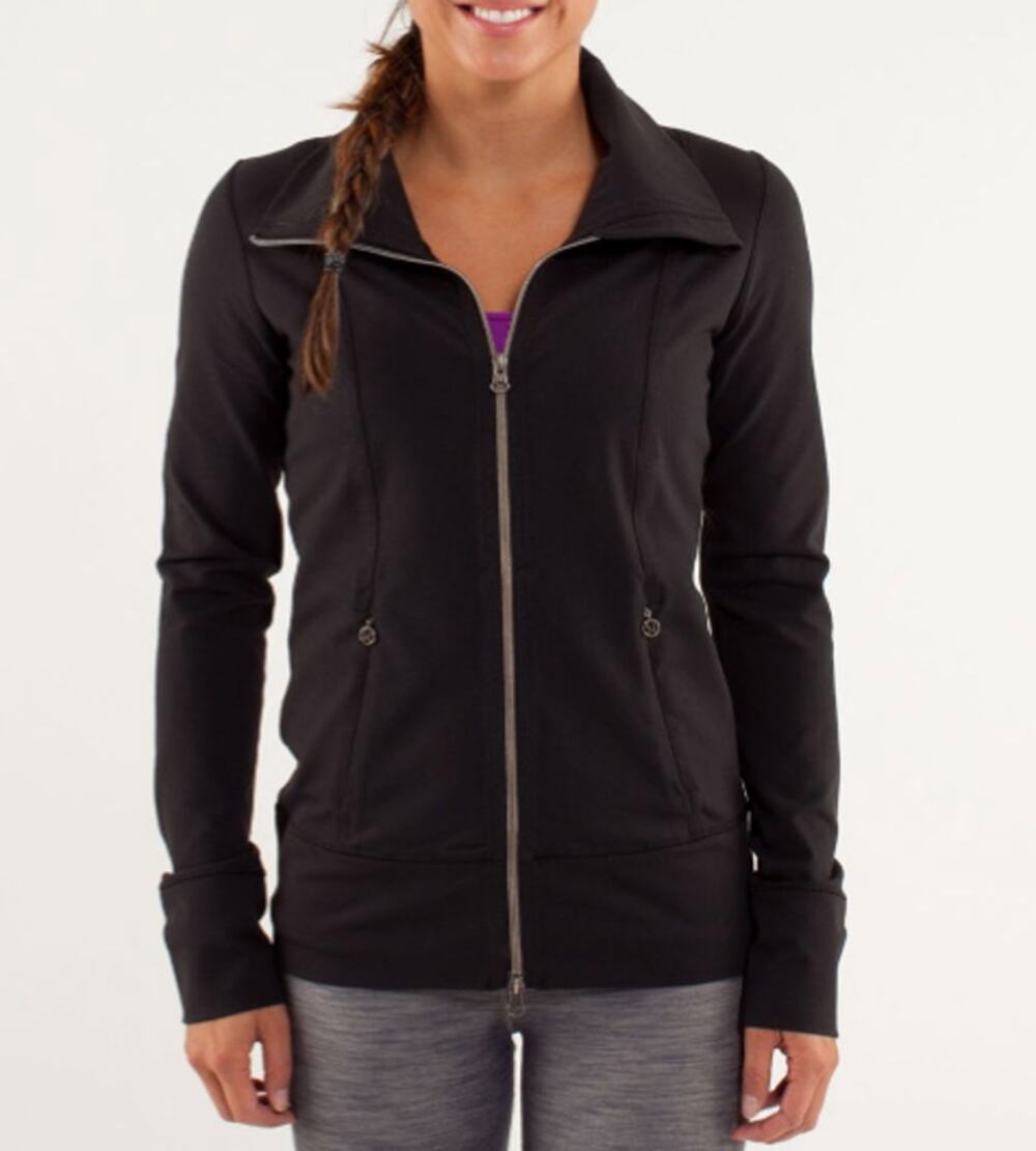 Lululemon Long Sleeve Full Zip Daily Jacket Black 12